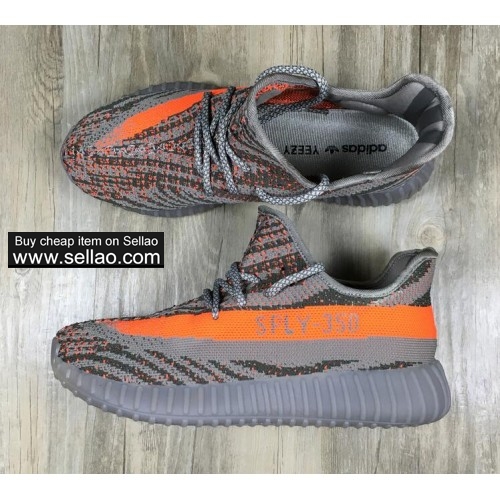 Adidas Yeezy 350 Boost V2 Gray orange women Cheap high quality sports shoes size：36-46