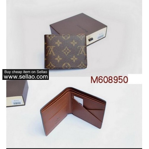 NEW Louis Vuitton AAA+supreme New Men's Red Leather Wallet