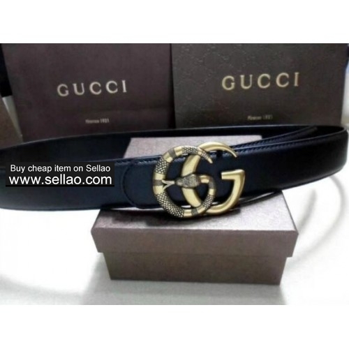 GUCCI New high-quality men's ladies leather belt