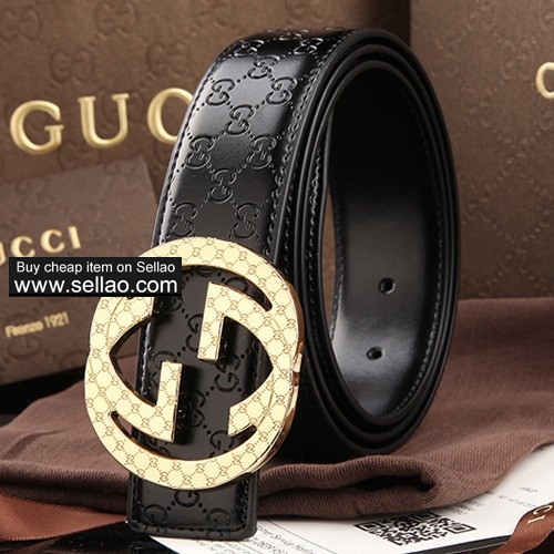 GUCCI new men and women's leather belt