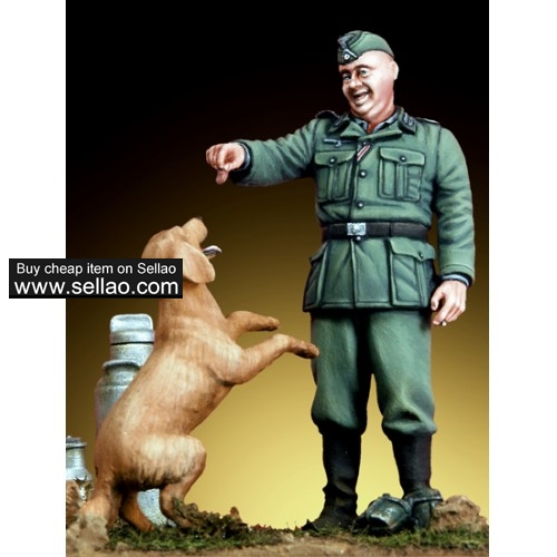Resin Soldier 1/35 WWII German Army Officer and Pet Dog model
