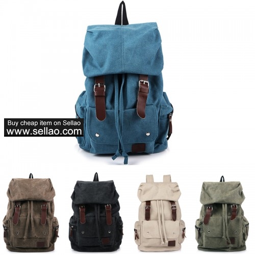 NewNew washed canvas backpack men and women outdoor travel bag washed canvas backpack