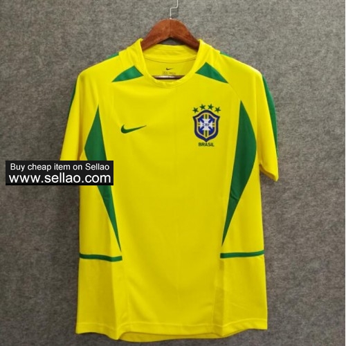 2002 world cup Brazil soccer jersey home away kit men