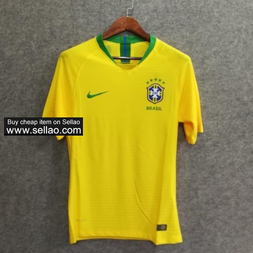 2018 world cup Brazil player version soccer jersey home men