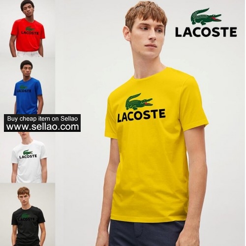 Lacoste 2018 New Brand Women And  Men T-shirt 100% Cotton T-shirt  T shirt t shirts Tops S-3XL