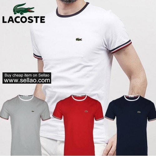 Lacoste 2018 New Brand Women And  Men T-shirt 100% Cotton T-shirt  T shirt t shirts Tops S-3XL