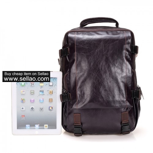 New fashion retro leather backpack men and women travel bag