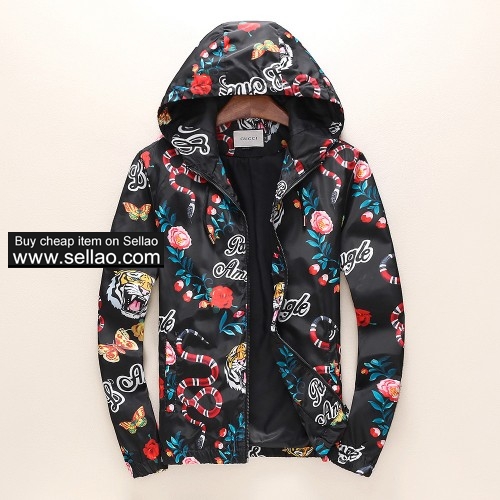 Free Delivery GUCCI Tiger Head Snakes Printing Men Hoodies