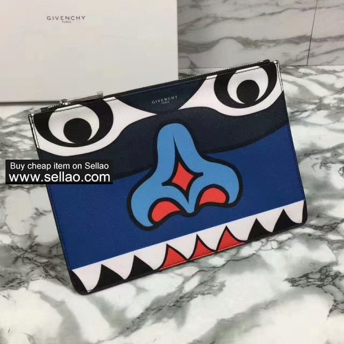 New Givenchy Icon Clutch Leather Wallet Purse