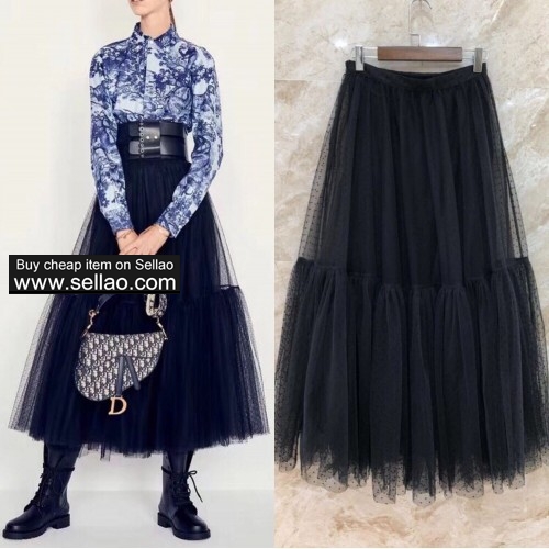 Fashion women's Mesh Skirts high quality lace skirt S-L size option