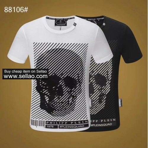Philipp Plein tees men's casual T shirts high quality cotton top tee M-3XL size
