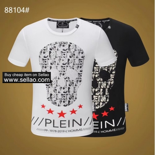 Philipp Plein T-shirt  men's  skull pattern T shirts Hip-hop Tees M-3XL size