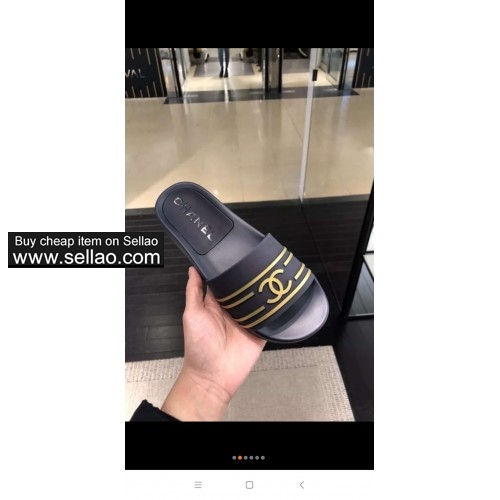 2019  womens fashion leather slippers sandals CC002
