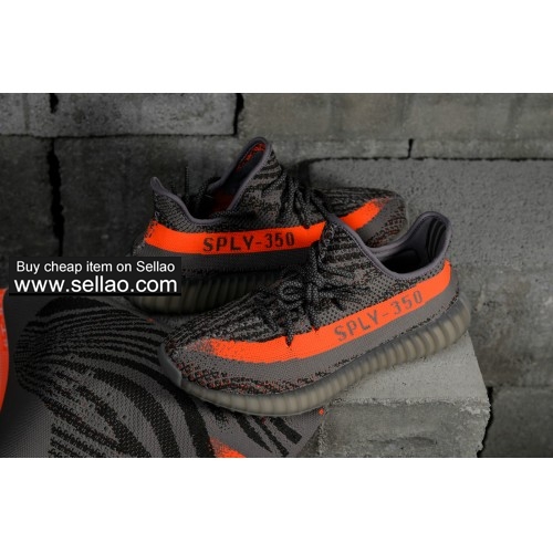 2019 new Adidas Yeezy 350 Boost V2 Gray orange women Cheap high quality sports shoes