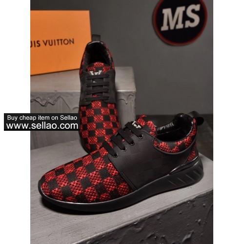 Louis Vuitton New men's knit casual shoes+BOX AAA+