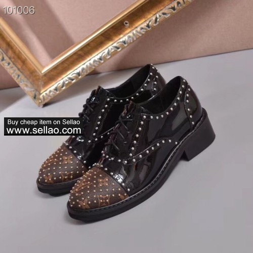 Louis Vuitton LV New leather rivet women's business shoes
