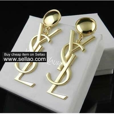 Ysl yves saint Laurent 18K gold earrings pendant