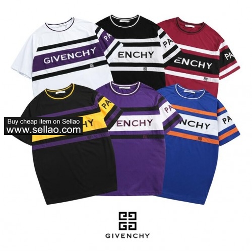 Givenchy Letter embroidery tee tops men's T-shirts summer T-shirt casual short-sleeved mens clothing