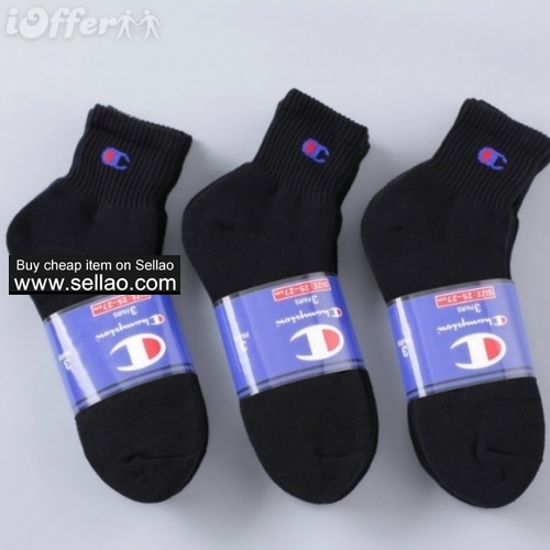 3 pair champion women mens cotton sport basketball sock 3f99