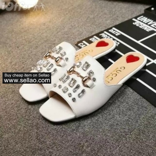 womens leather slide mules slipper with crystals 432018 26d6