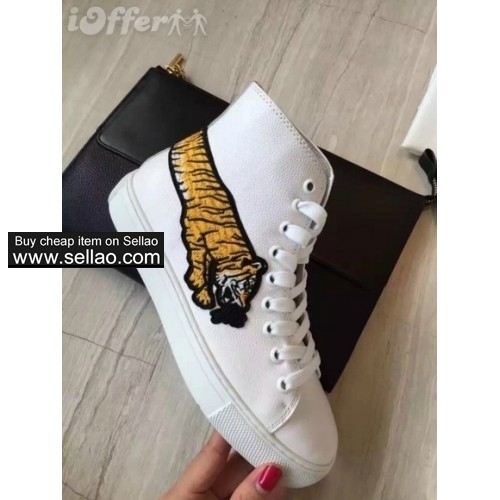 womens mens embroidered leather high top sneaker shoes 3852