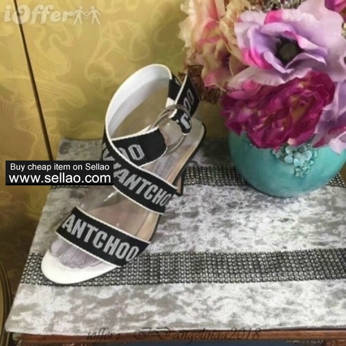 women letter webbing shoes 10cm high heel shoes sandal b6fe