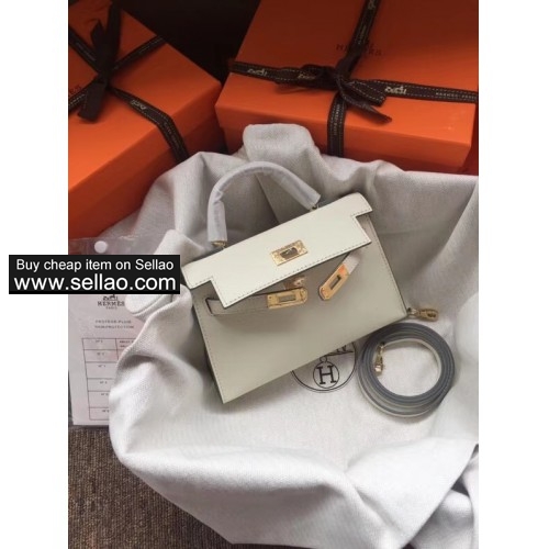 2019 new kelly white Caviar mini gold hardware woman handbag Shoulder bag Evening bag