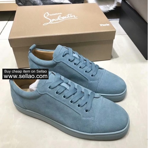 Unisex new suede leather Junior flat low-strap men's casual sneakers shoes