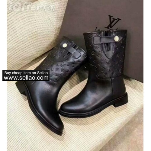 women flat boot shoes low heeled leather d11f