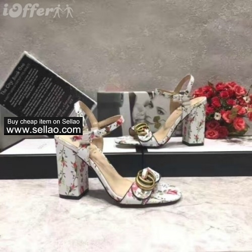 trendy women s floral print leather sandals pumps shoes a1ee