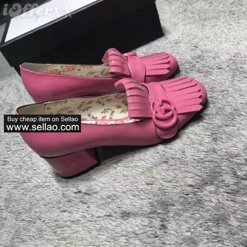 trendy women patent leather mid heel pumps tassel shoes 5246