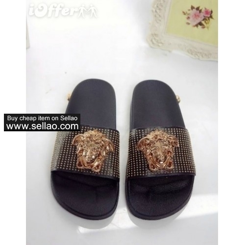 top women leather beach slipper luxury diamond slippers 1aed
