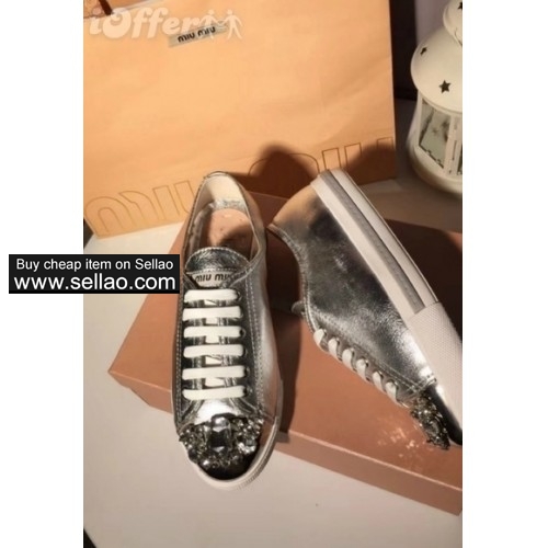 quality womens leather crystal casual shoes sneakers a69f