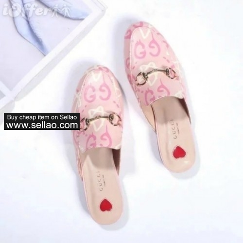 real leather popular slippers loafers womens flat shoes 5787