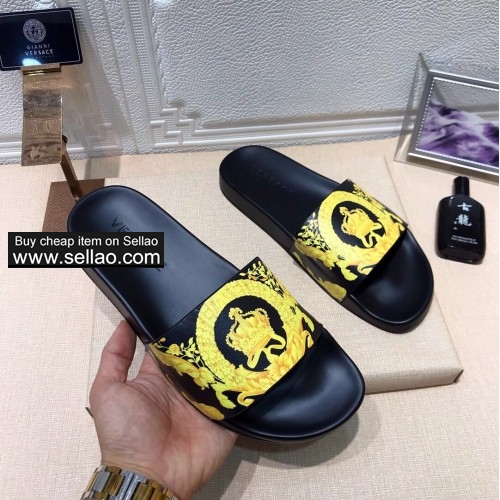Versace MENS RUBBER SLIDDER SANDALS MENS SLIPPERS 39-45 SHOES