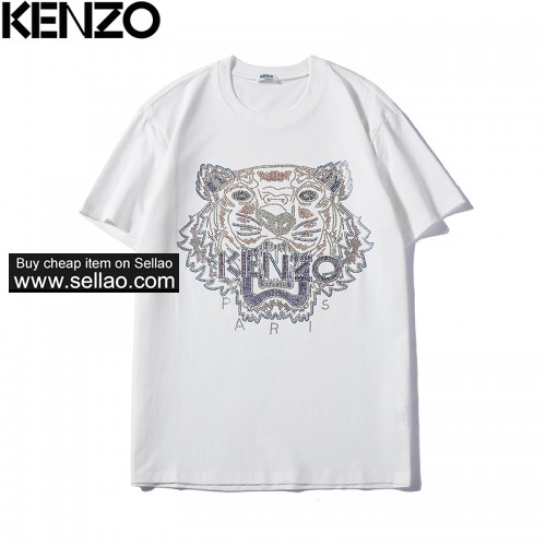 fashion kenzo brand t shirt balck men womens summer t shirt S-XXL