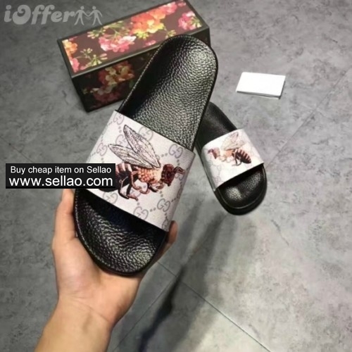 2018 womens men slide sandals mules slippers flip flops be63