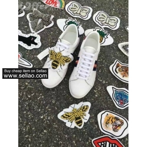 2018 womens men white leather diy buckle sneaker loafer 6166