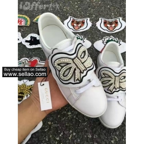 2018 womens men white leather diy buckle sneaker loafer ea45