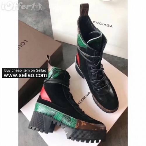 2018 womens python leather platform desert boots bootie aeef
