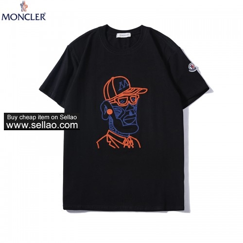 Moncler t shirts men fashion t shirt cotton PRINT Size S-XXL
