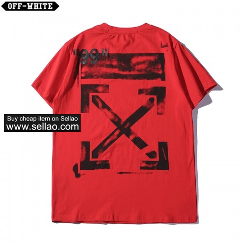 Fashion T shirt cotton brand OFF WHITE Tshirt print Size S-XXL