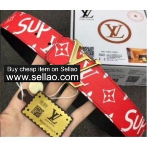 selling LOUIS VUITTON LEATHER MEN'S BELTS NO:0065 LV AAA+