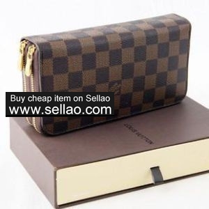 Louis vuitton Leather Black Cowhide Credit Card Wallet Purse Bag lv AAA