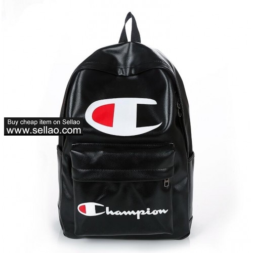 CHAMPION PU Student bag men and women campus backpack