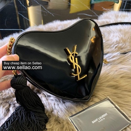 YSL monogram heart cross body bag in smooth leather