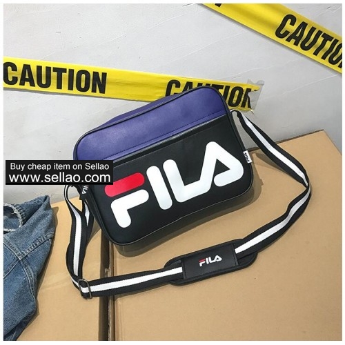 FILA package 2019 new simple letter one shoulder small square bag contrast color Messenger bag