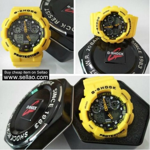 Casio AAAAA quality Metal Box Casio G Shock Ga100 Watch LED Dual Display Men Women Sports Watches