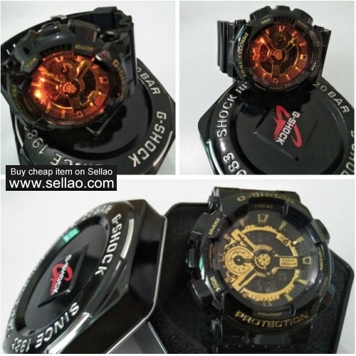 Free Shipping Label +Box Casio G Shock Ga100 Sports Watches Men Women G Shock LED Dual Display Watch