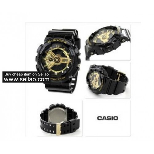 NEW Box+ Label Top Grade Casio Men Women G Shock Ga100 Sport Watches LED Dual Display Watch 11 Color